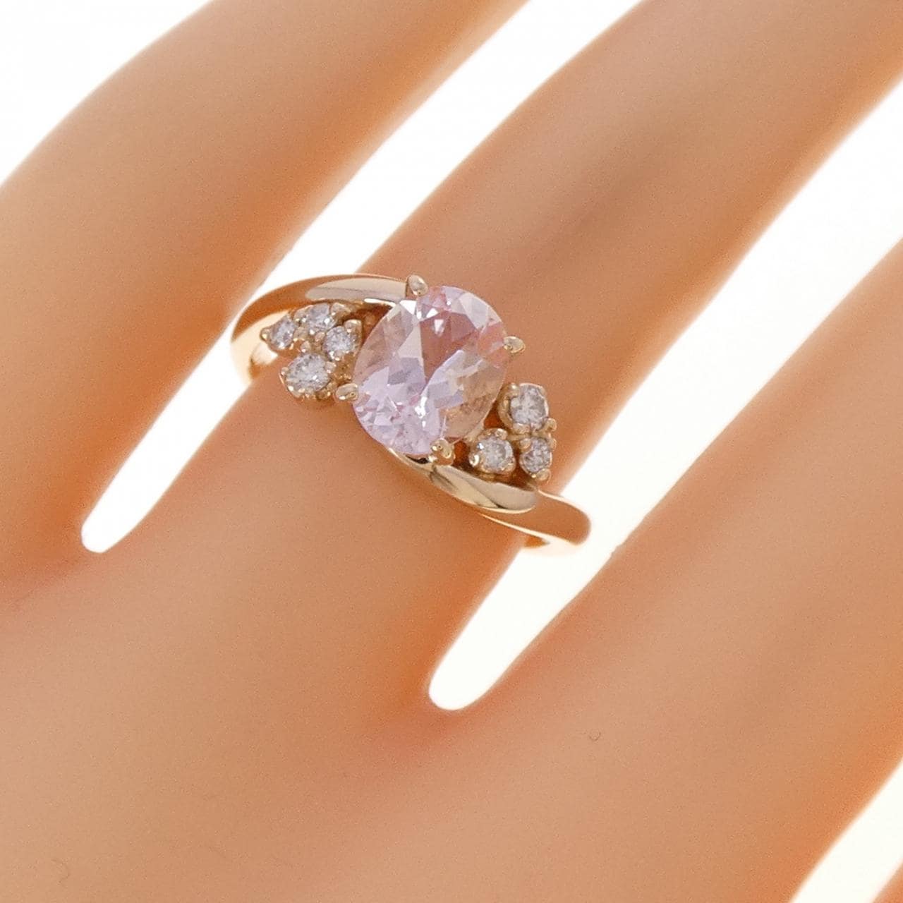 K18PG モルガナイト リング 1.14CT