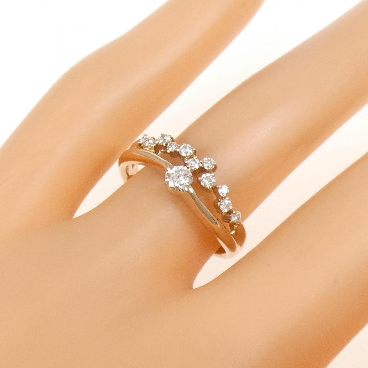 K18PG ダイヤモンド リング 0.30CT