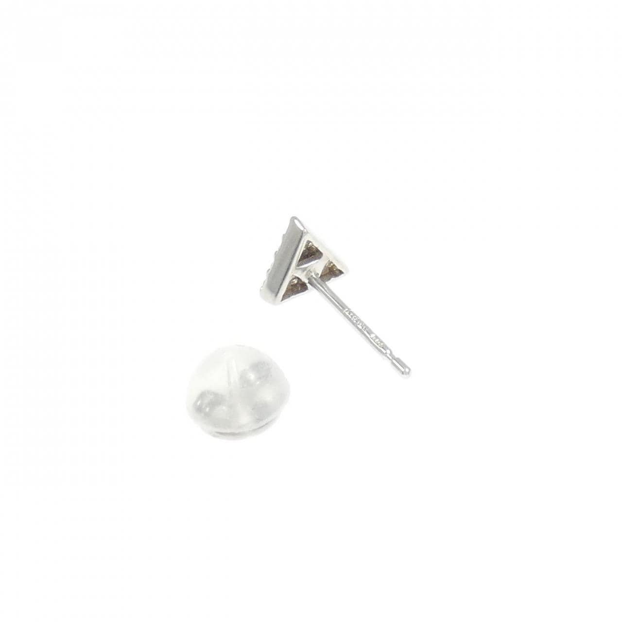 K18WG ダイヤモンド ピアス 0.05CT 片耳