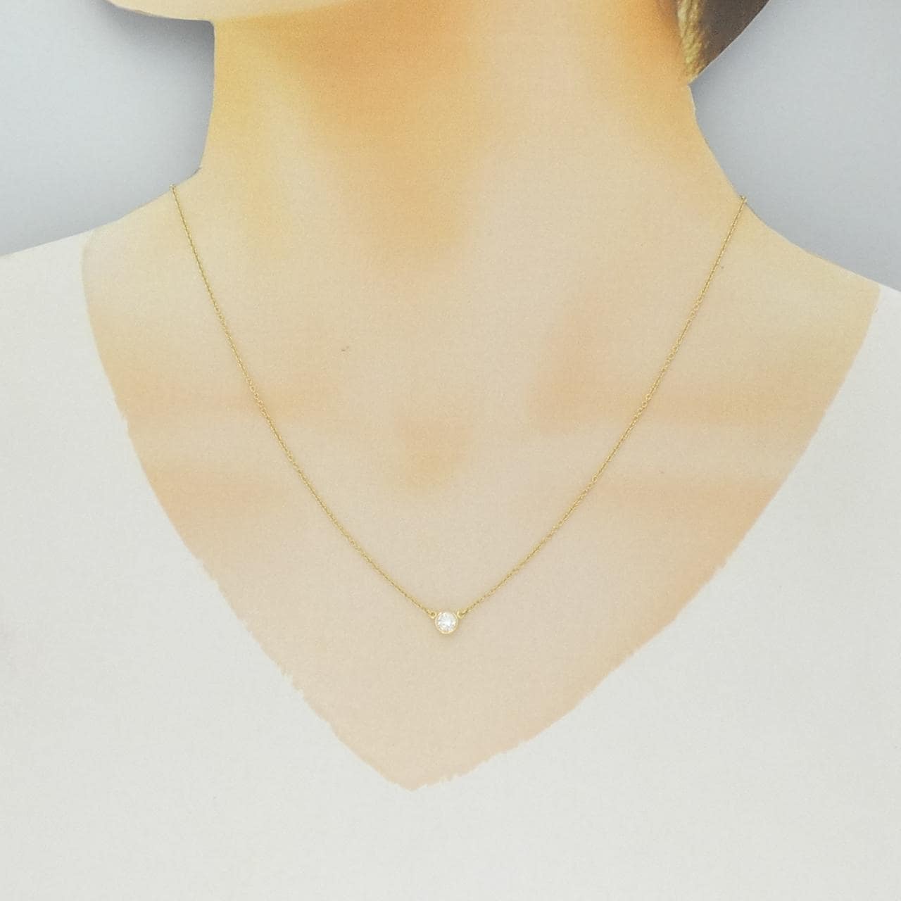 ティファニー バイザヤード ネックレス 0.22CT H VVS1 3EXT