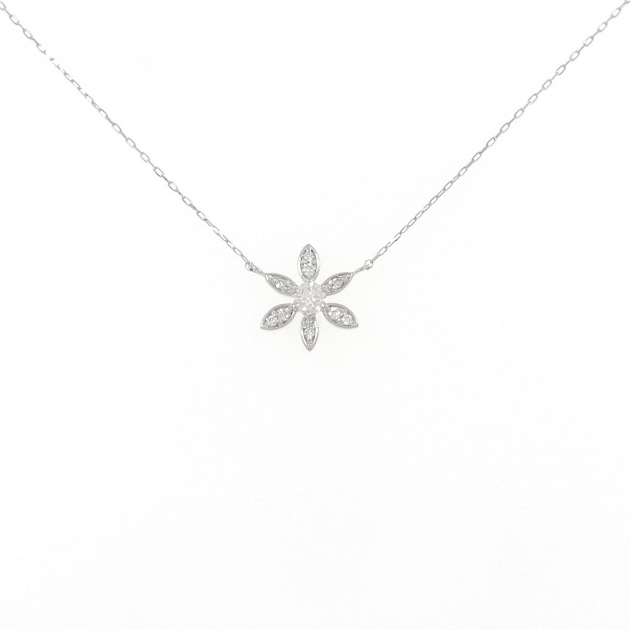 [BRAND NEW] PT Flower Diamond Necklace 0.15CT