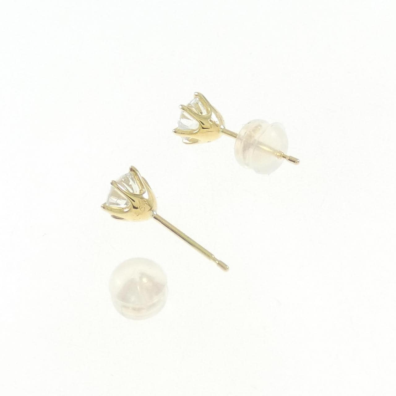 [新品] K18YG鑽石耳環 0.468CT 0.463CT G SI2 優質