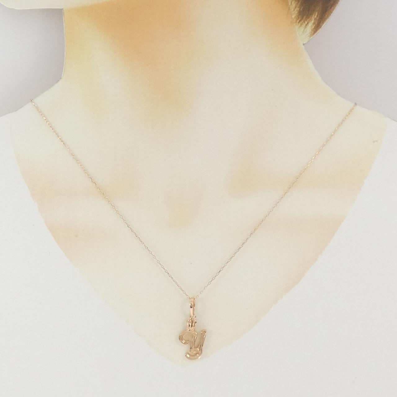 14KPG/K10PG イニシャルY ネックレス