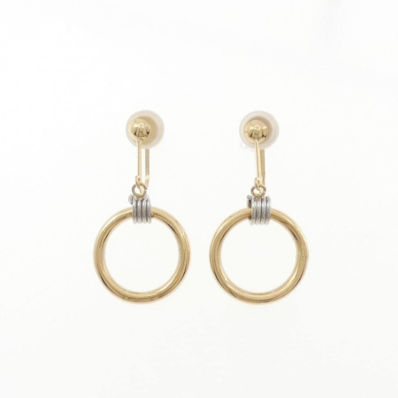 K18YG/PT850 イヤリング