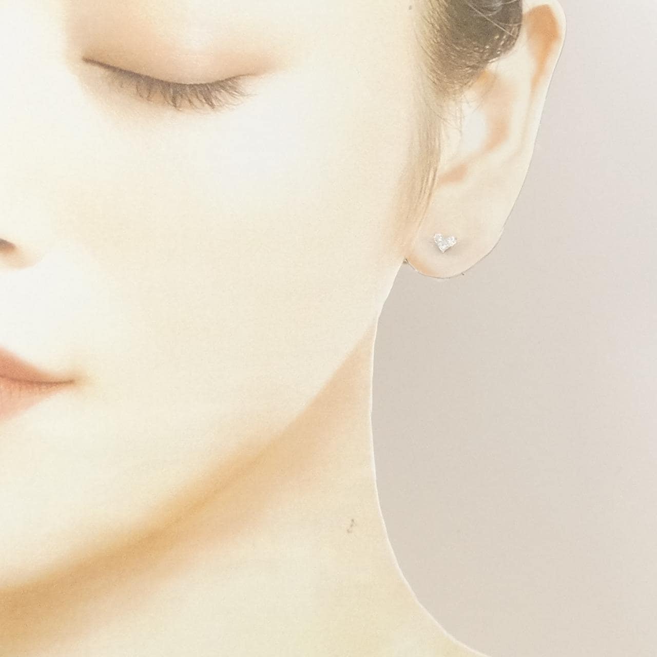 スタージュエリー ミステリアスハート スモール ピアス 0.10CT 片耳