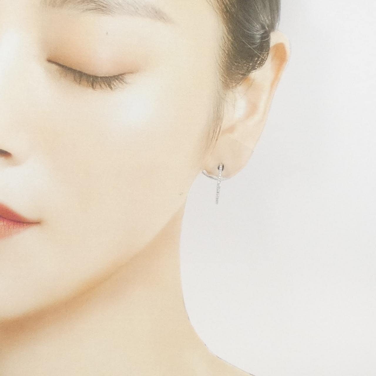 K18WG ダイヤモンド ピアス 0.2CT