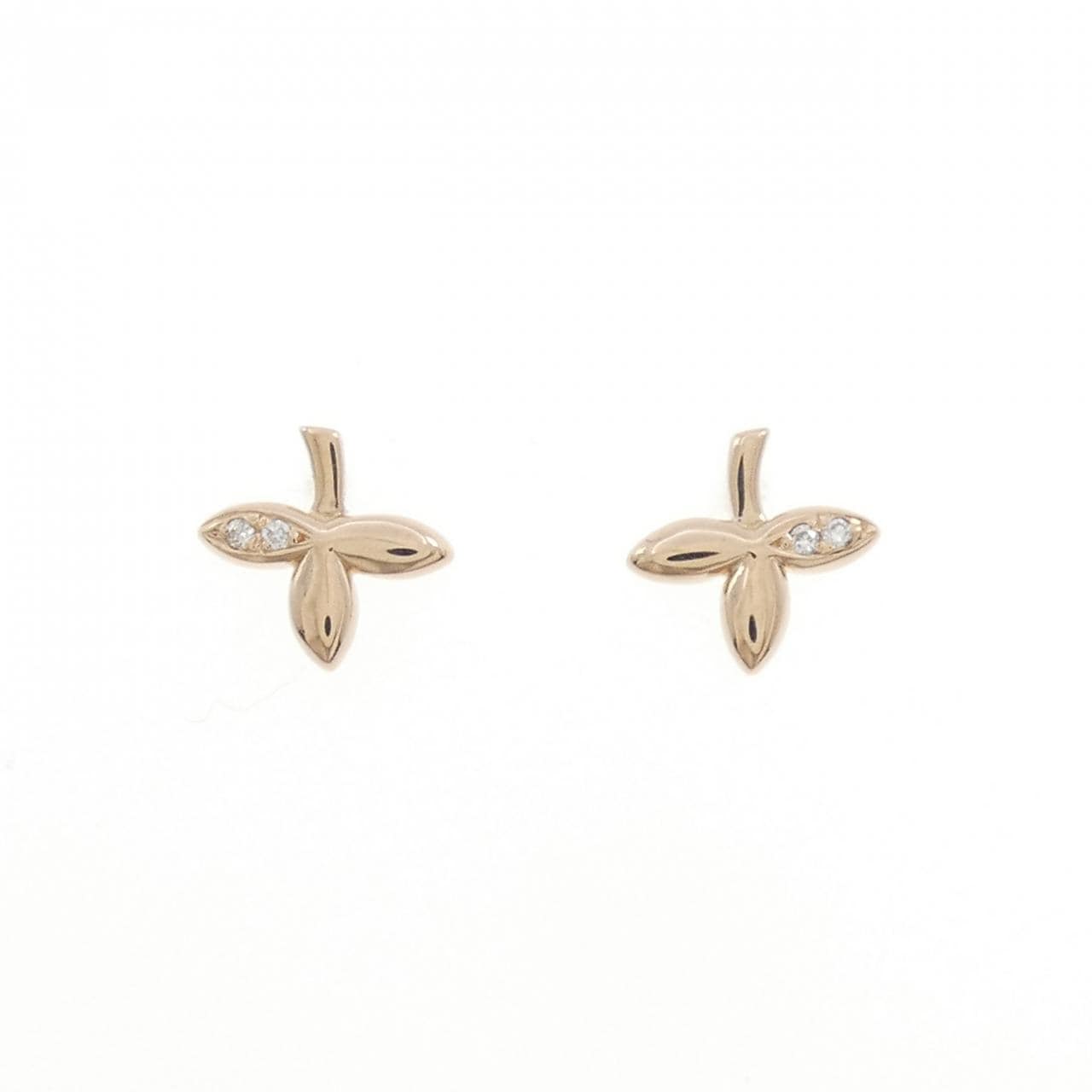 K18YG ダイヤモンド ピアス 0.01CT