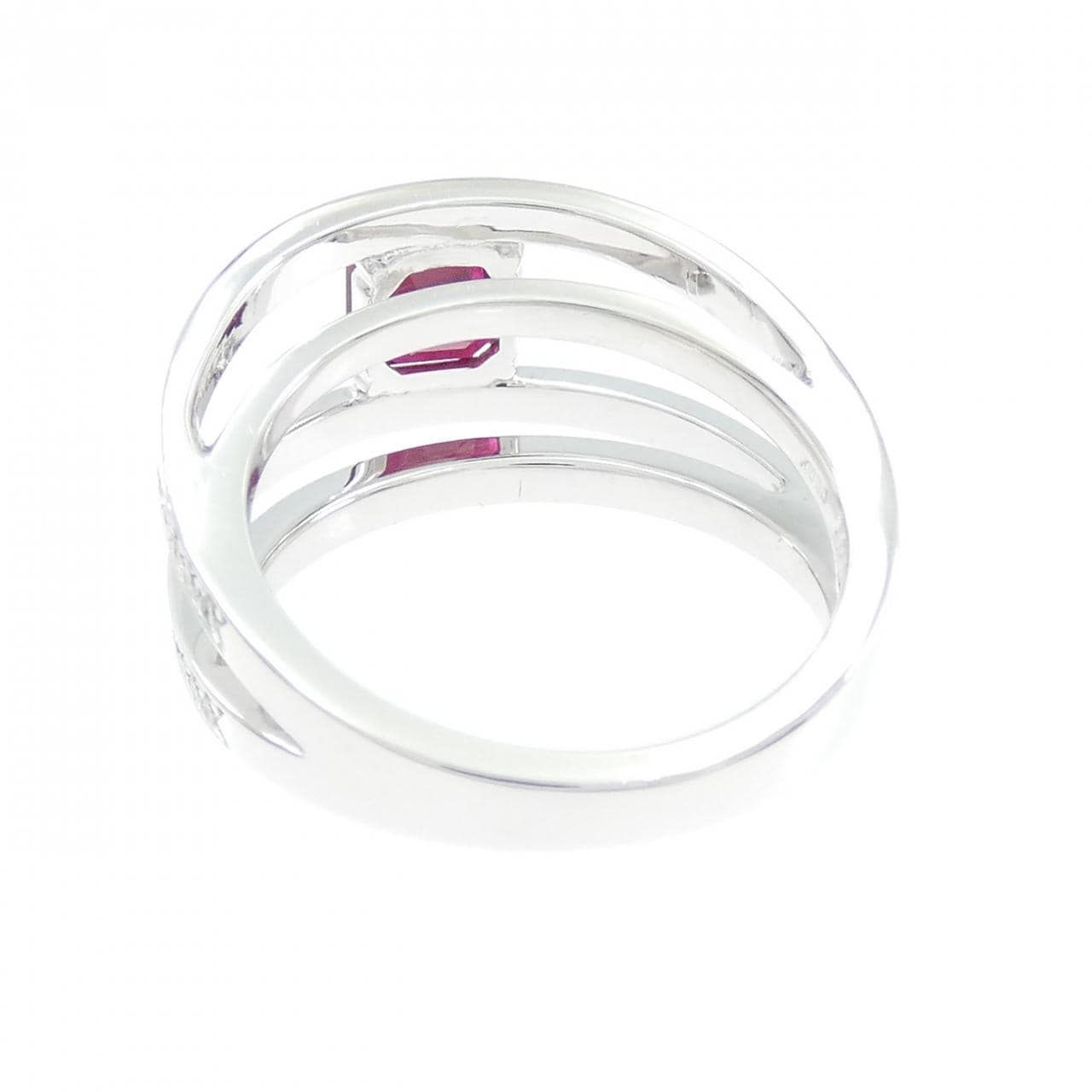 K18WG ピジョンブラッド ルビー リング 1.08CT ビルマ産