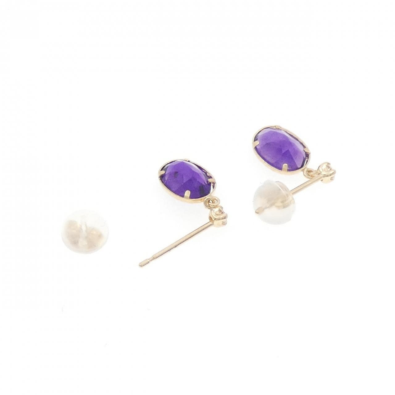 【新品】K10YG アメジスト ピアス