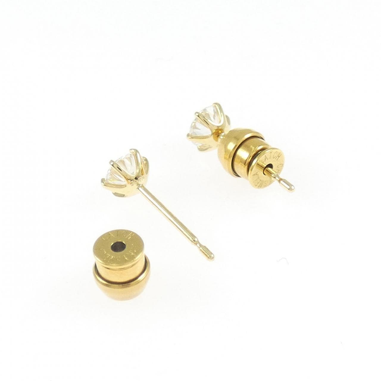 【リメイク】K18YG/ST ダイヤモンド ピアス 0.305CT 0.306CT E-F VS1 EXT-VG