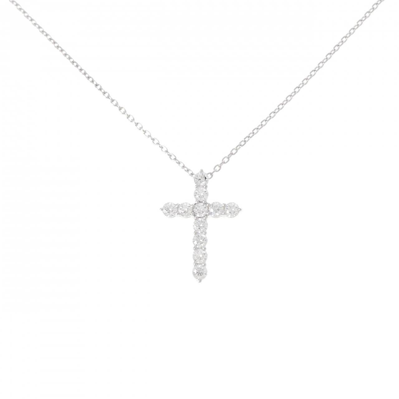 PT900/PT850 クロス ダイヤモンド ネックレス 0.556CT