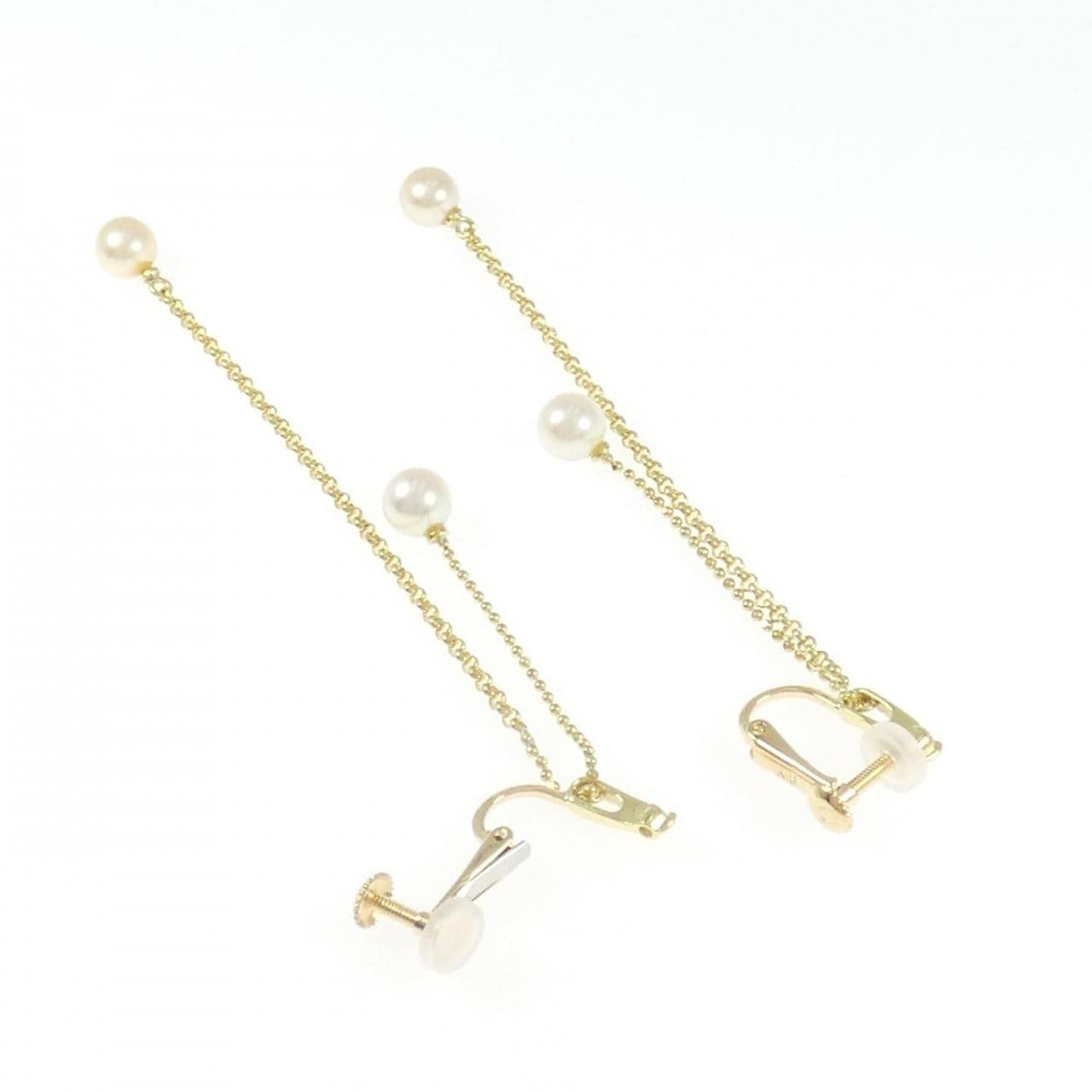 K18YG Akoya pearl earrings