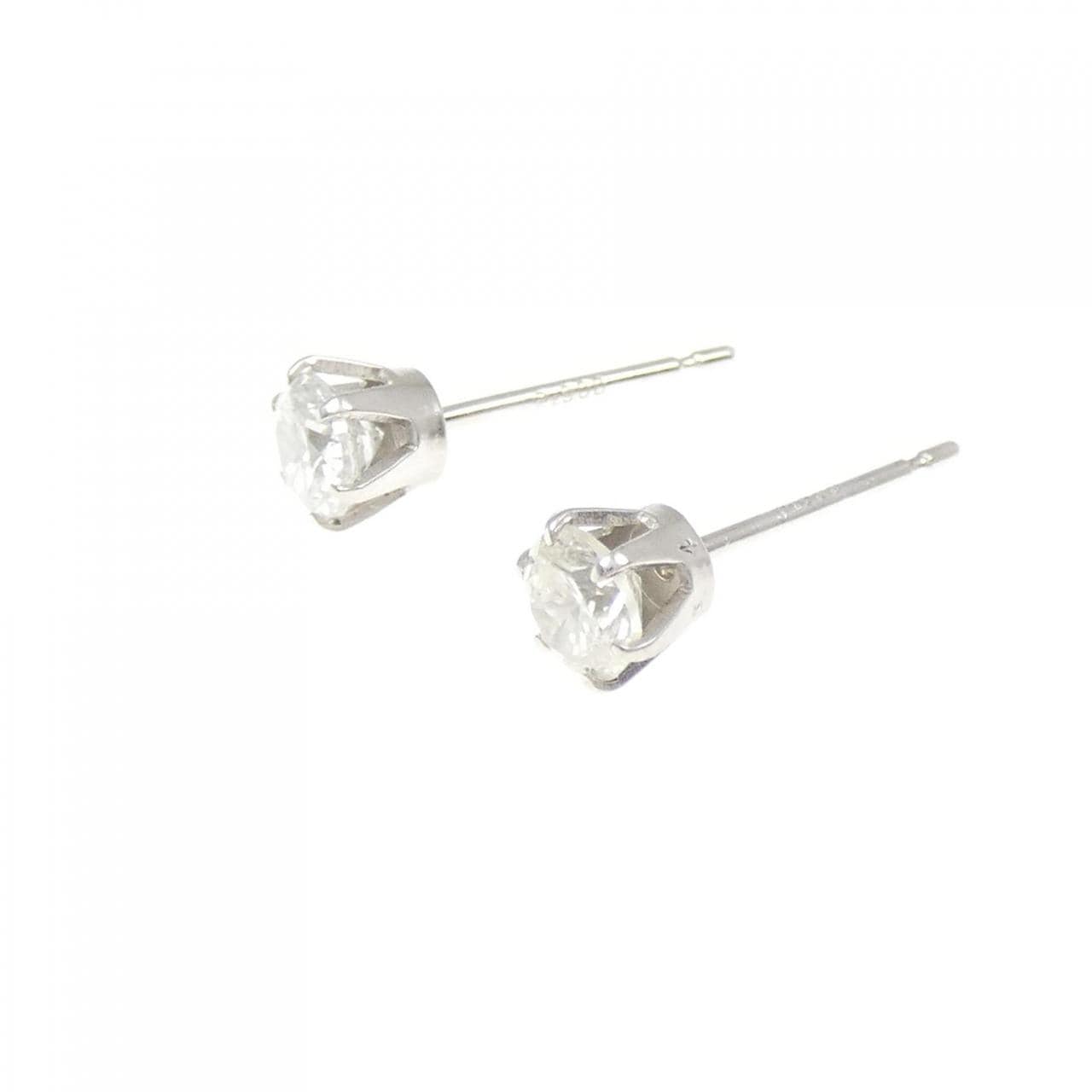 PT900 ソリティア ダイヤモンド ピアス 0.54CT