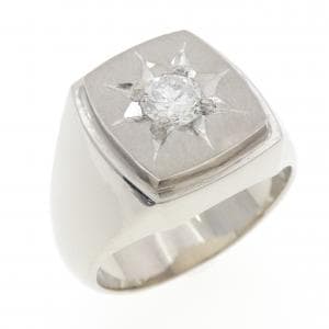 PT900 印台 ダイヤモンド リング 0.35CT