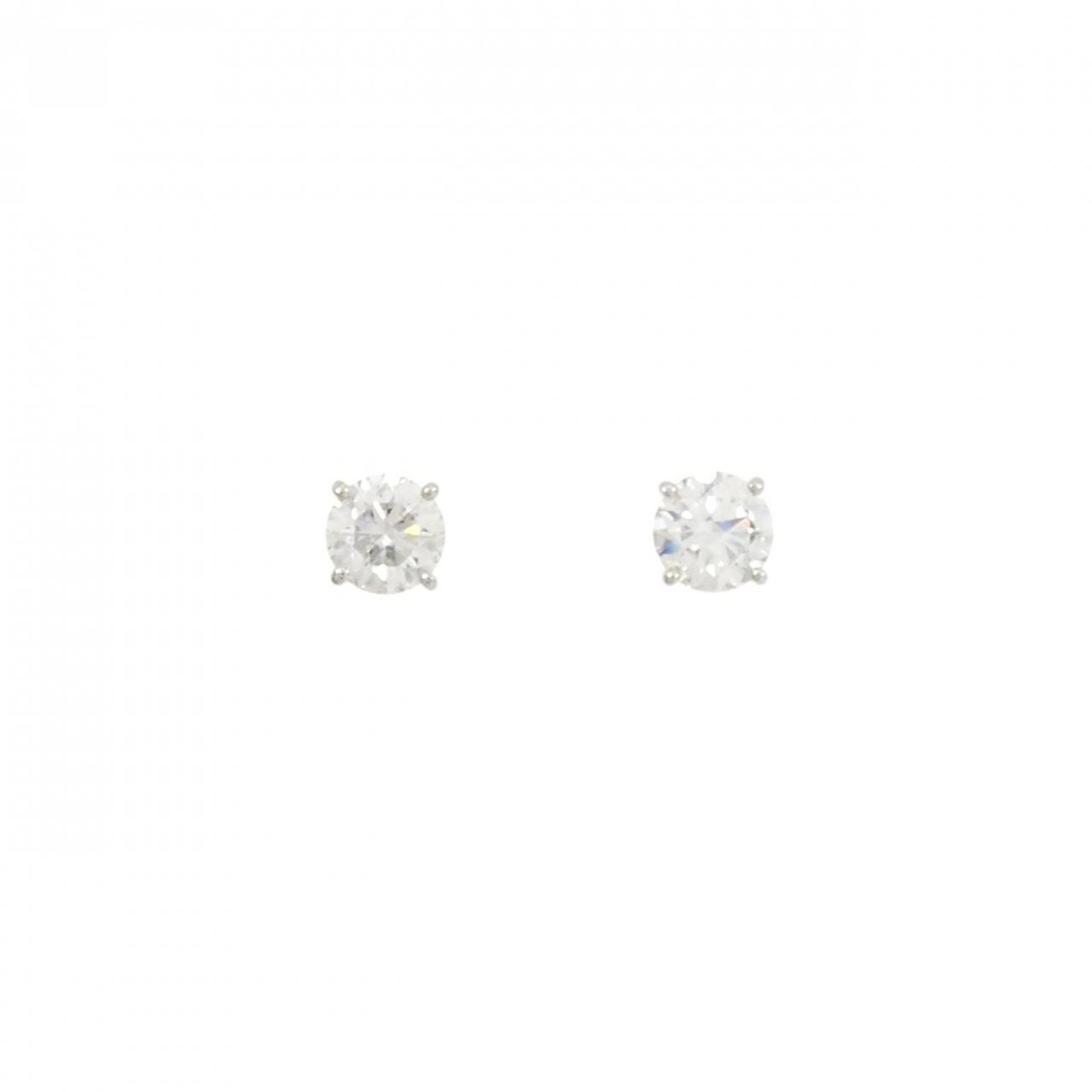 PT950/PT900 ダイヤモンド ピアス 0.503CT 0.511CT H SI2 3EXT