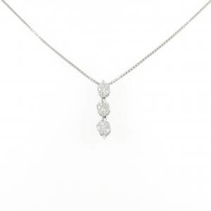 PT900/PT850スリーストーン  ダイヤモンド ネックレス 0.50CT