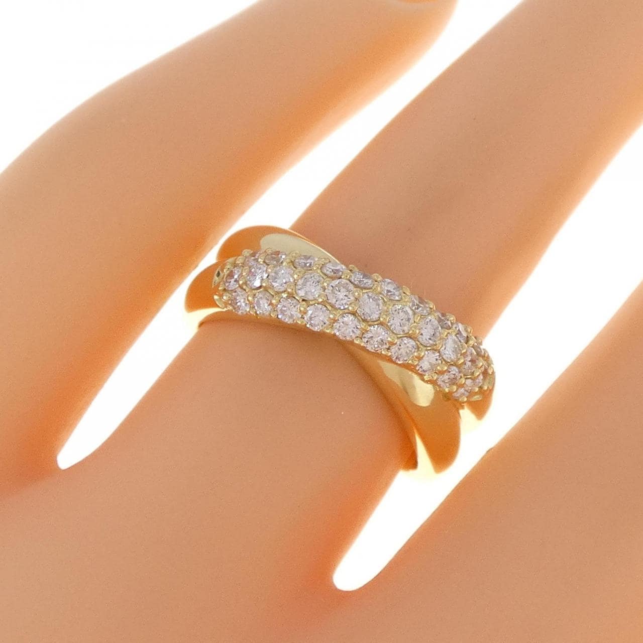 K18YG Diamond ring