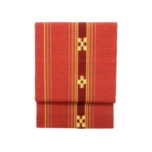 【未使用品】名古屋帯　八重山ミンサー　全通柄