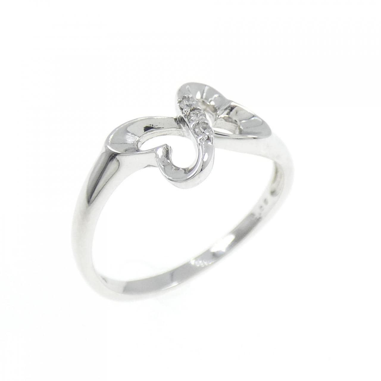 K14WG ダイヤモンド リング 0.02CT
