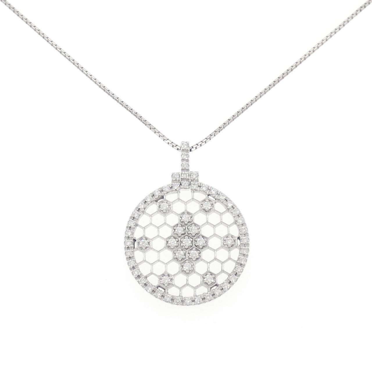 K18WG ダイヤモンド ネックレス 0.59CT