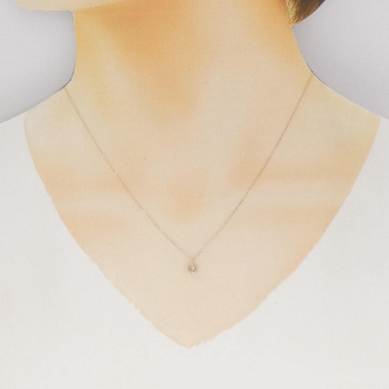 K18PG ダイヤモンド ネックレス 0.30CT