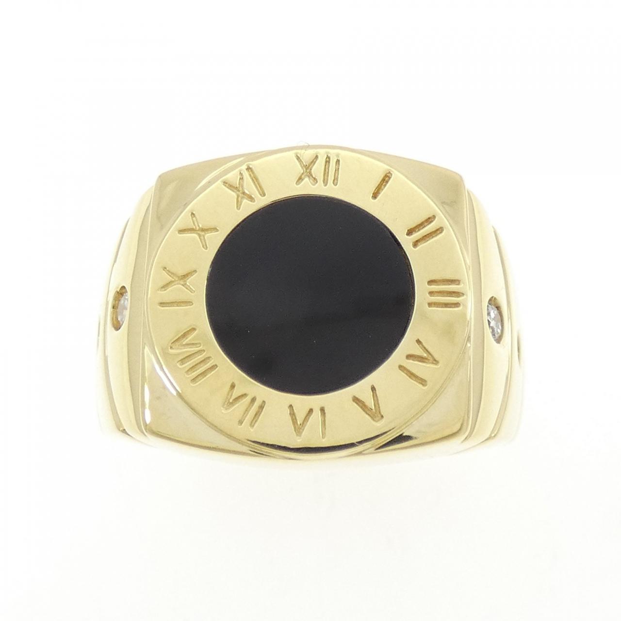 K18YG オニキス リング 0.11CT