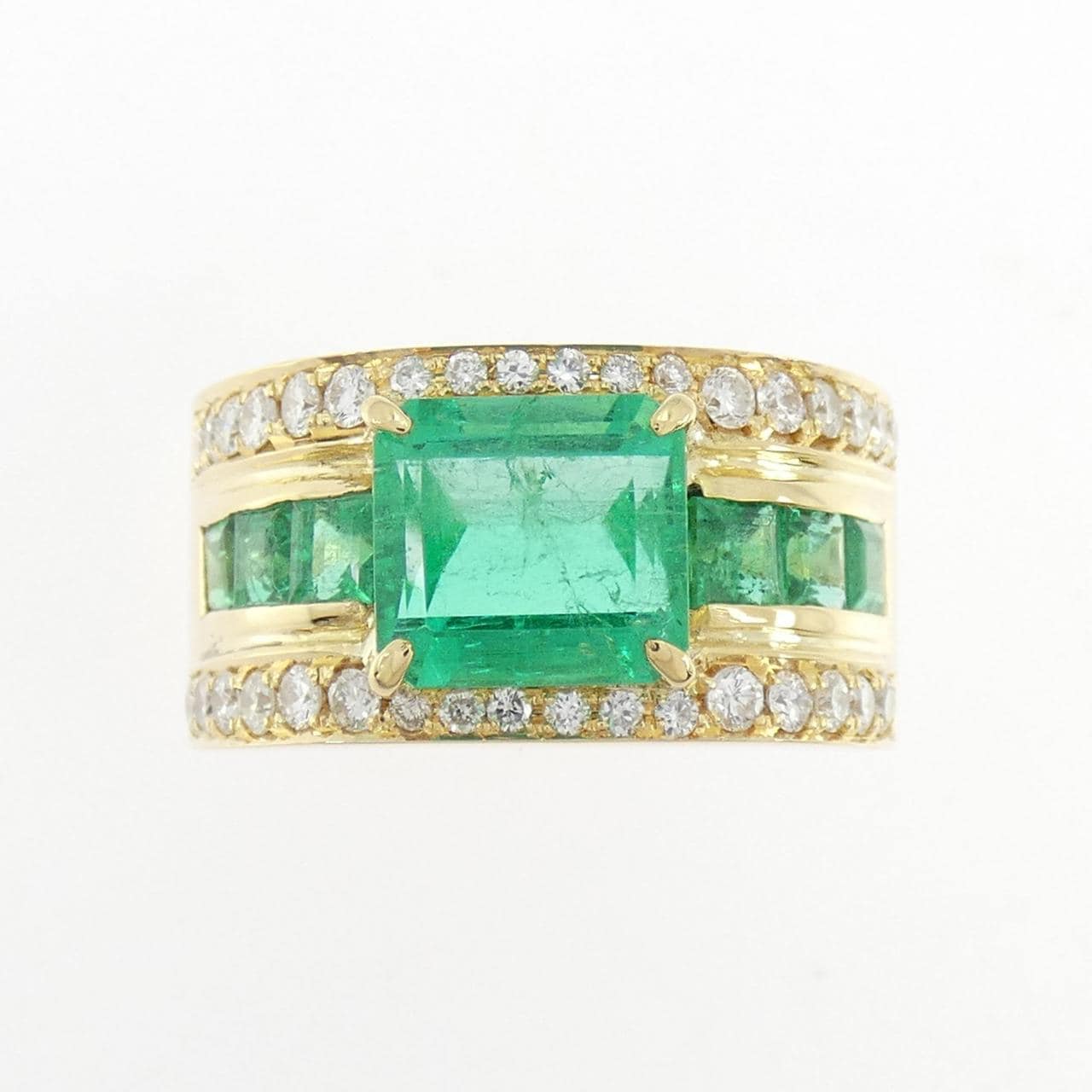 K18YG エメラルド リング 2.681CT