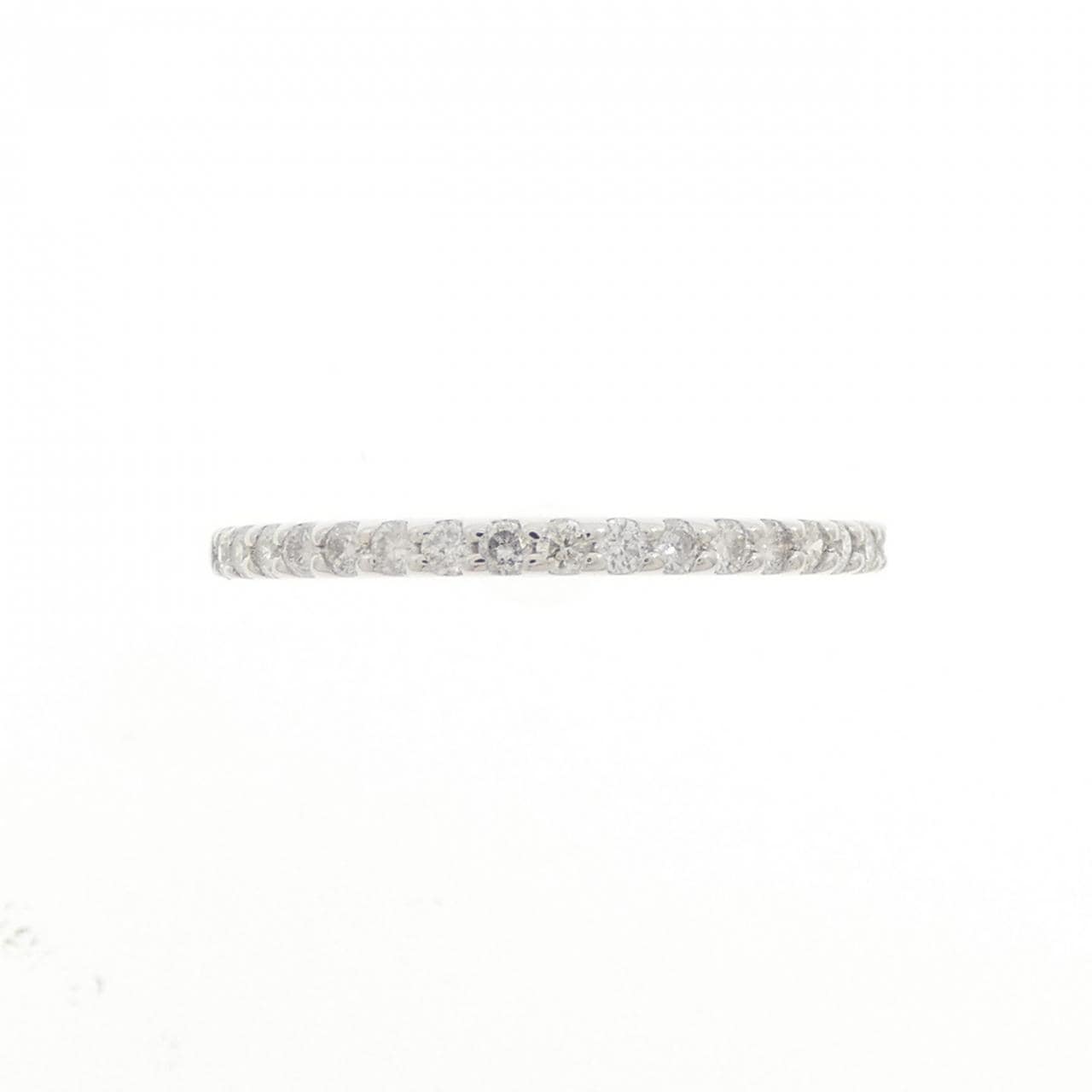 K10WG ハーフエタニティ ダイヤモンド リング 0.20CT