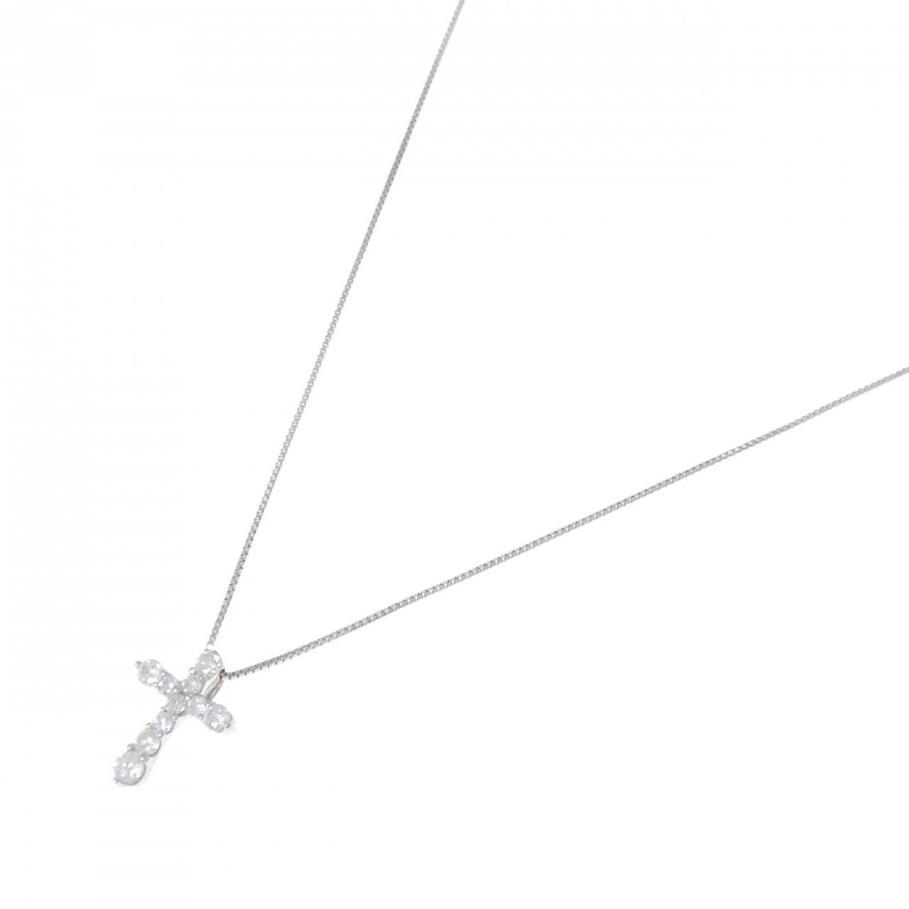 PT900/PT850 クロス ダイヤモンド ネックレス 0.50CT