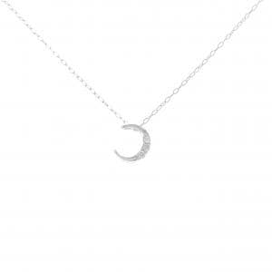 K10WG ムーン ダイヤモンド ネックレス 0.02CT