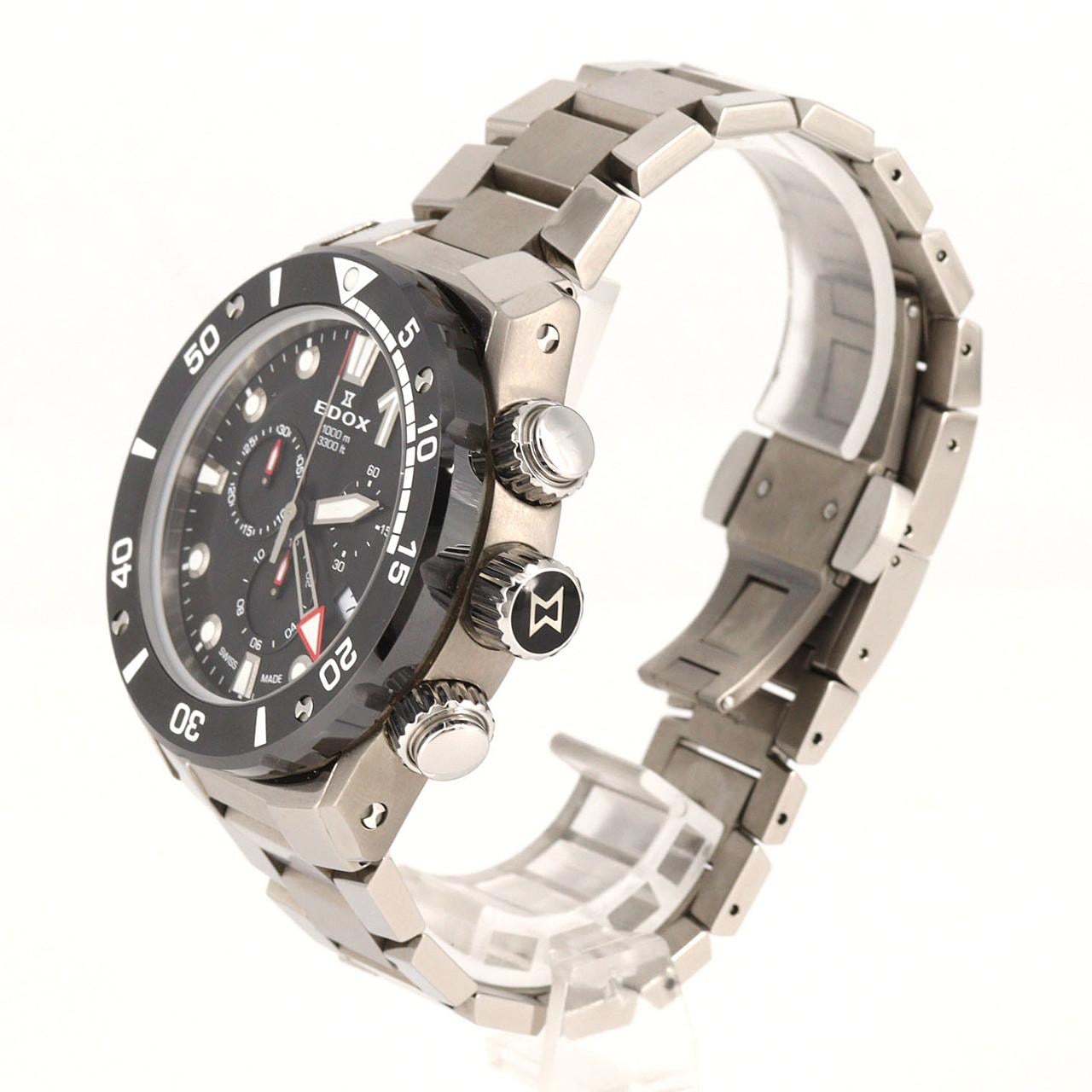 エドックス クロノオフショア1クロノグラフ TI 10242-TINM-NIN TI クォーツ