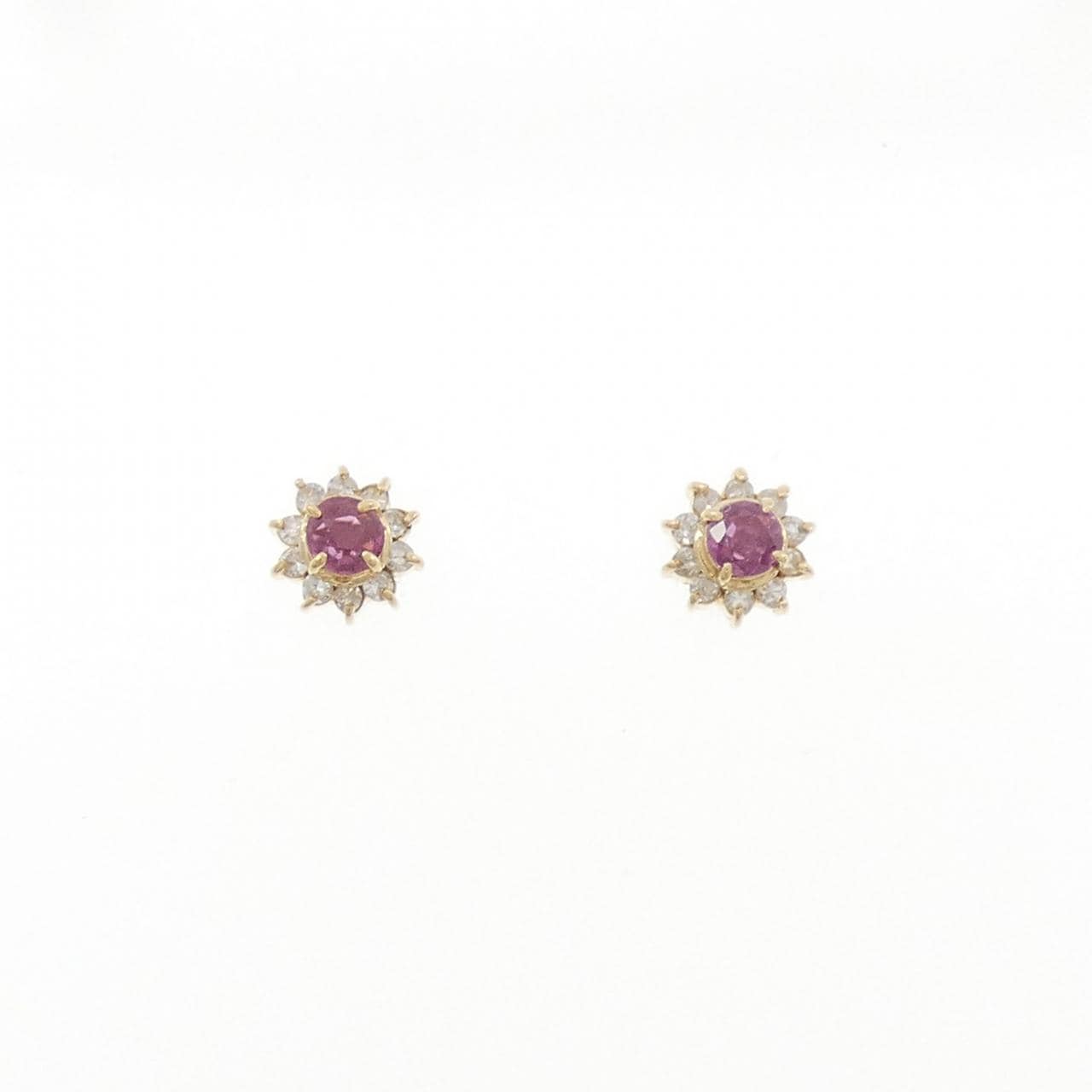 K18YG ルビー ピアス