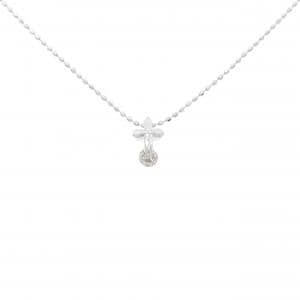 K18WG クロス ダイヤモンド ネックレス 0.10CT