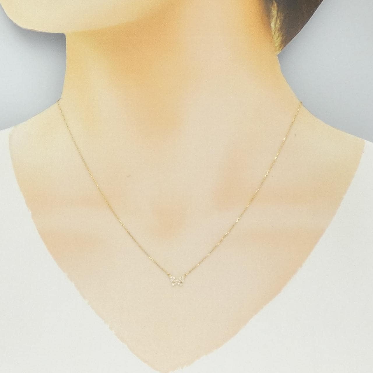 アーカー バタフライ ネックレス 0.06CT