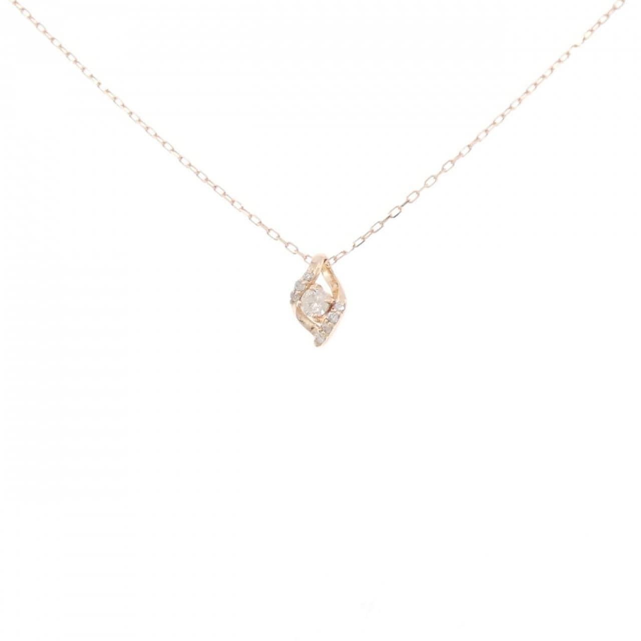 K10PG ダイヤモンド ネックレス 0.10CT