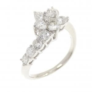 PT900 フラワー ダイヤモンド リング 1.0CT