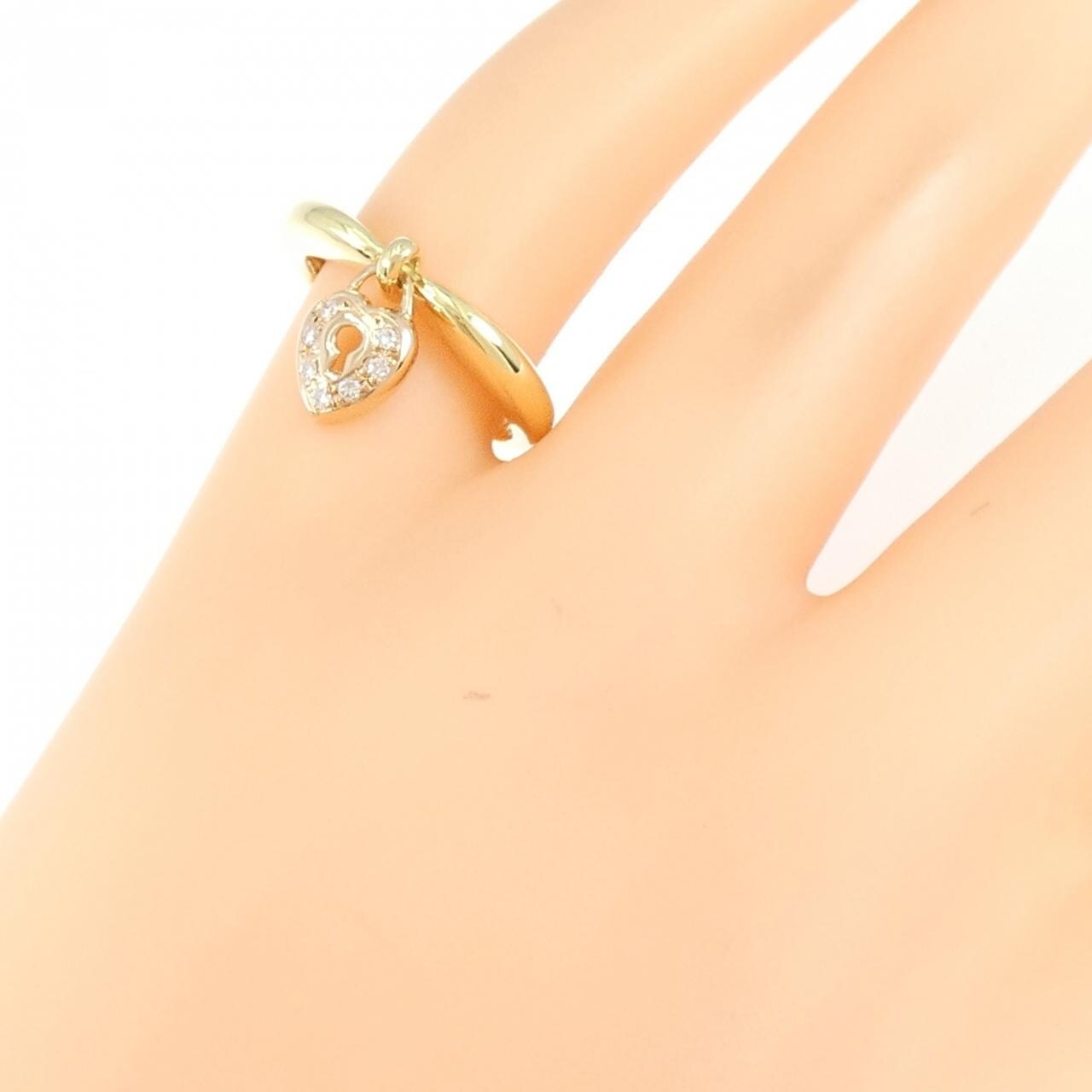K18YG/K18PG heart Diamond ring 0.04CT