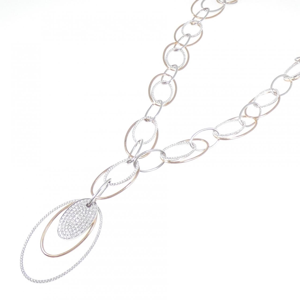 750WG/750PG ダイヤモンド ネックレス 3.00CT