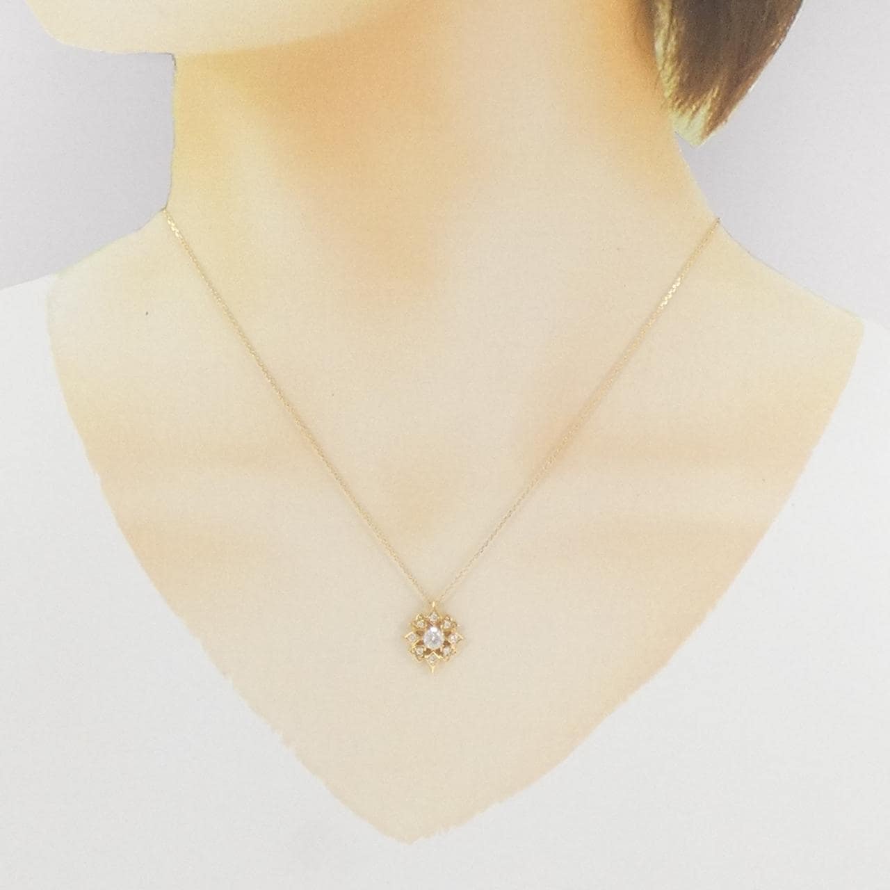 K18YG ダイヤモンド ネックレス 0.230CT