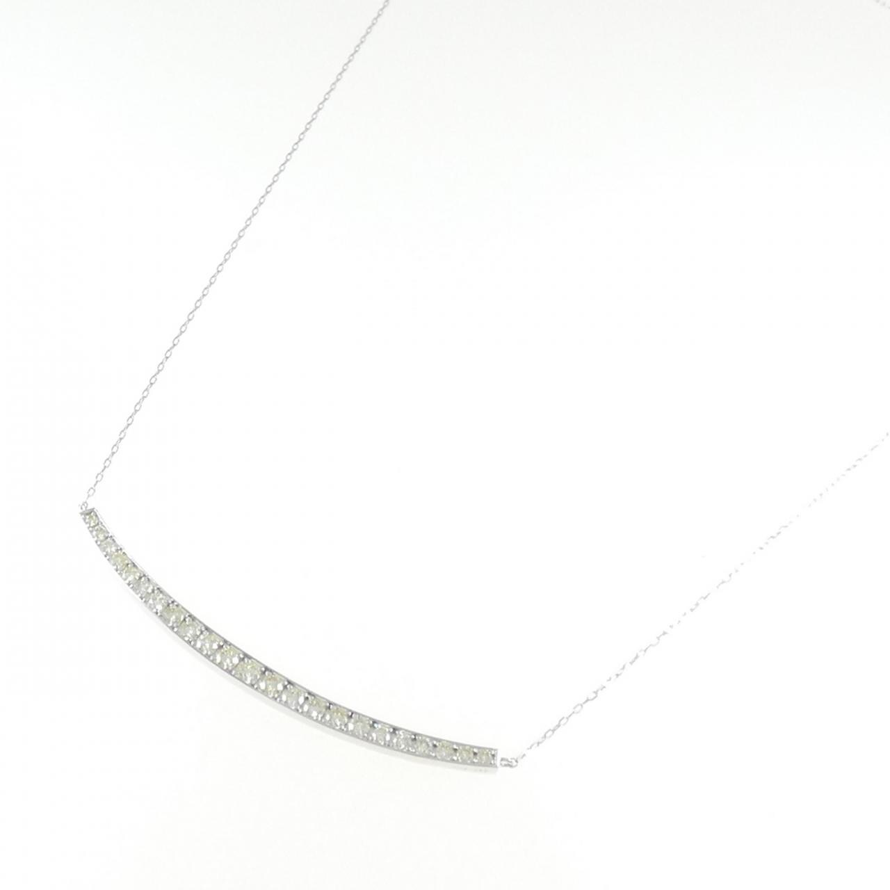 K18WG ダイヤモンド ネックレス 1.00CT