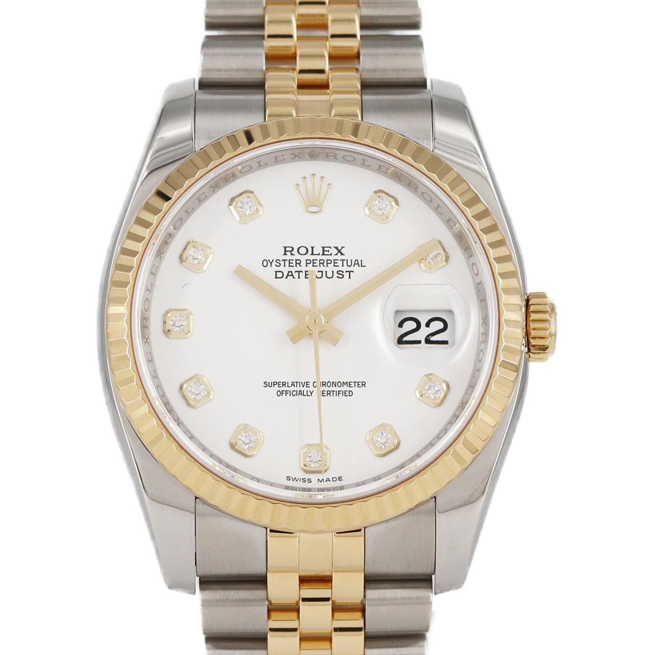 ロレックス デイトジャスト 116233G SSxYG 自動巻 ランダム番