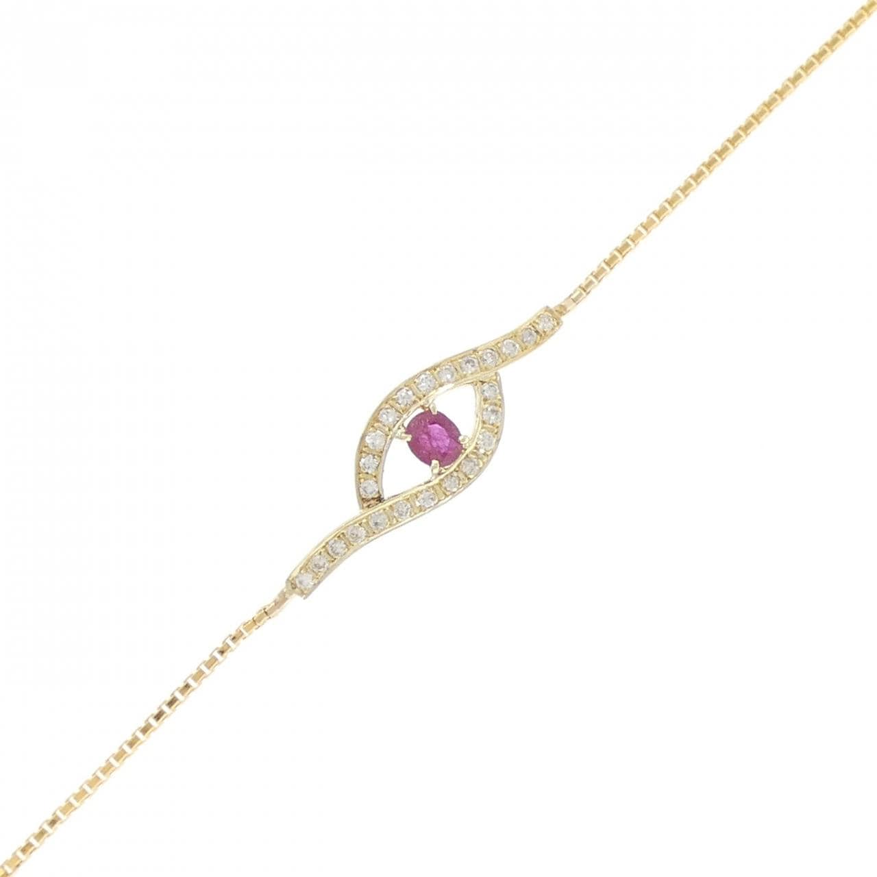 585YG ルビー ブレスレット