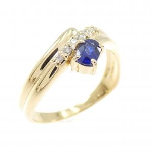 K18YG サファイヤ リング 0.23CT