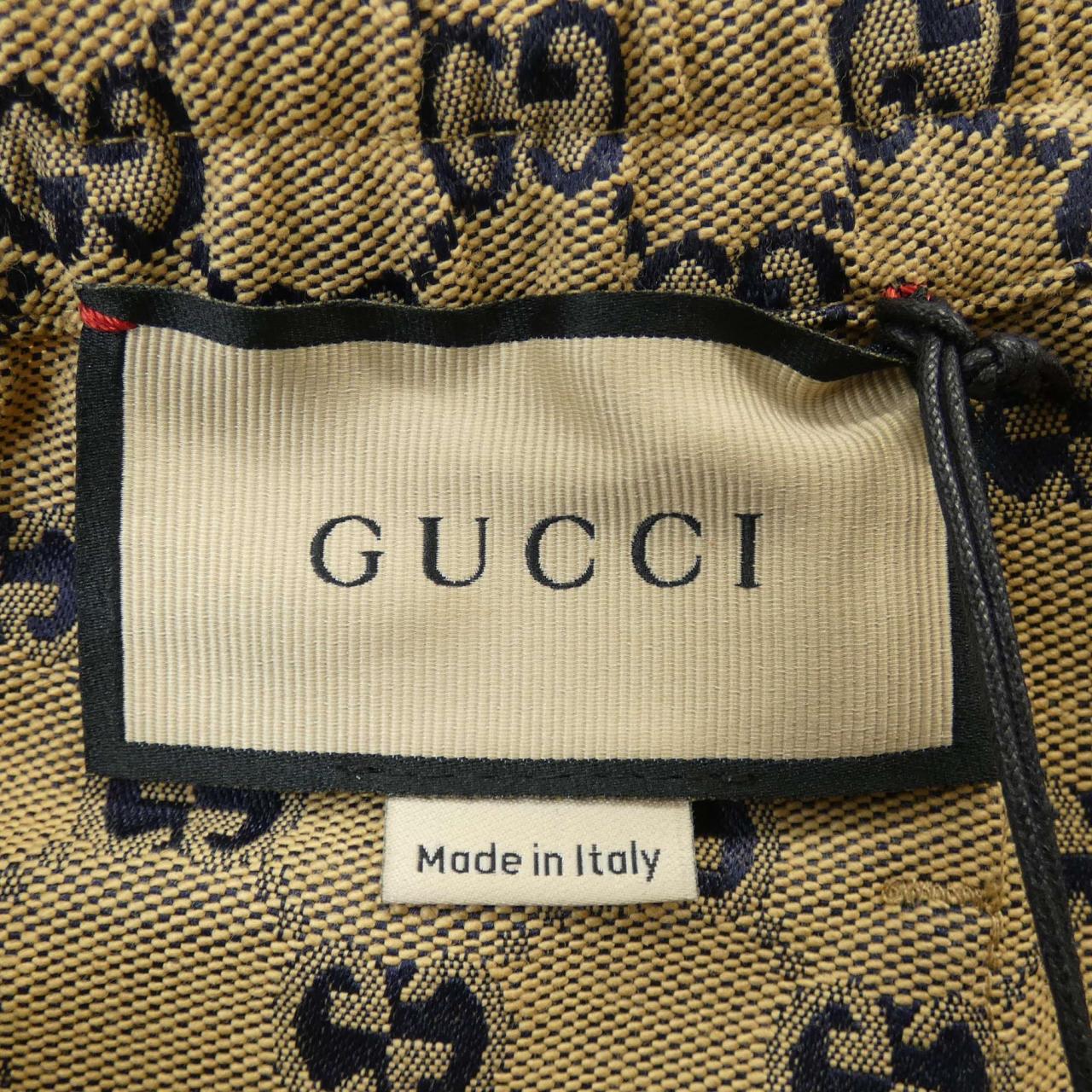 グッチ GUCCI レザーインターロッキングG付きGGキャンバスパンツ 658090 Z8AOV パンツ