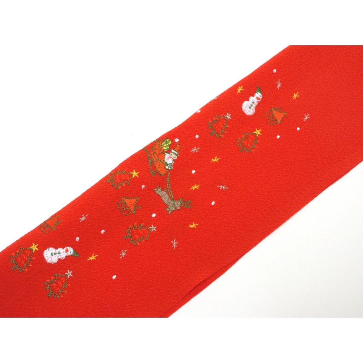 【新品】刺繍半衿　クリスマス
