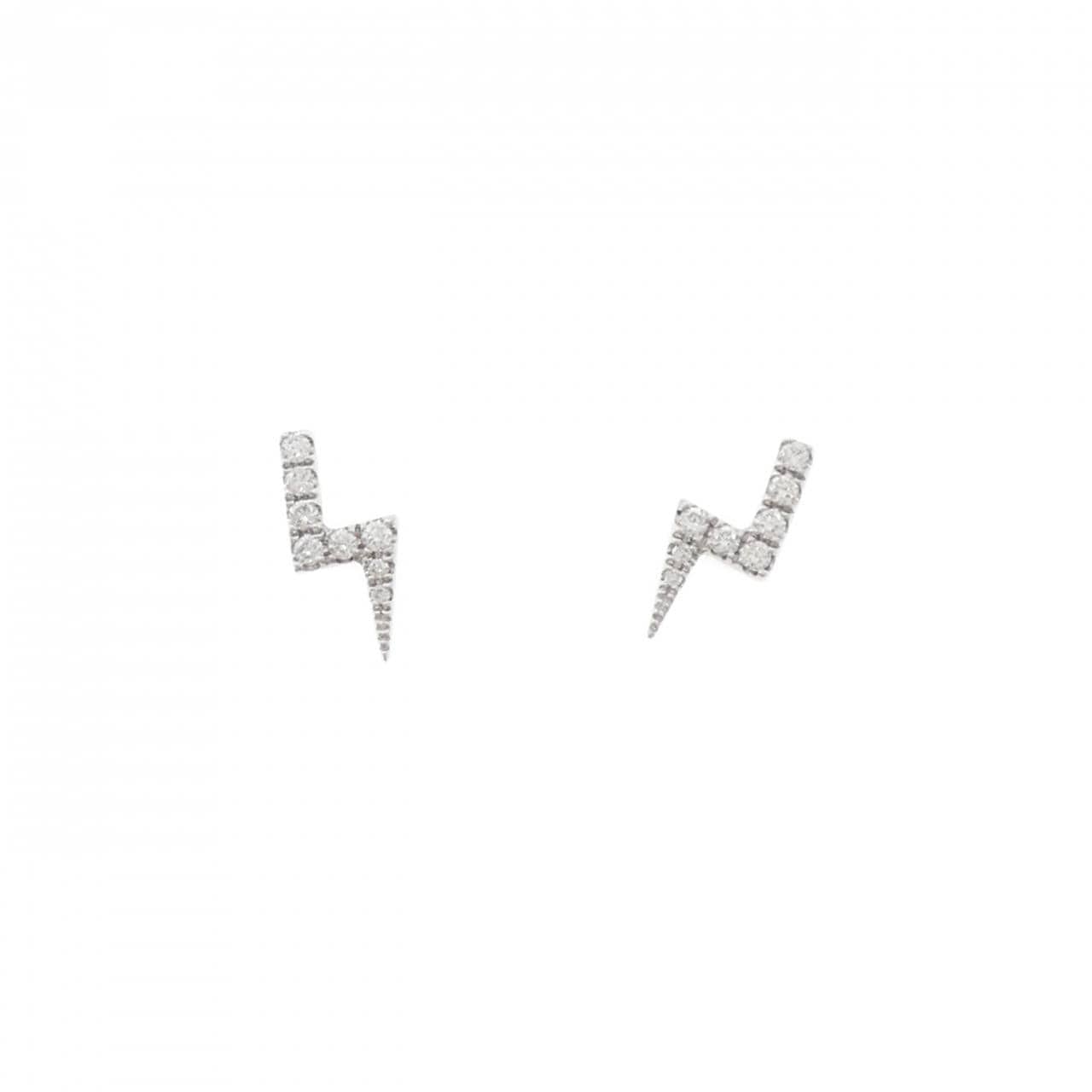 750WG/K18WG ダイヤモンド ピアス 0.10CT