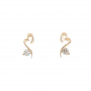 K18PG ダイヤモンド ピアス 0.15CT