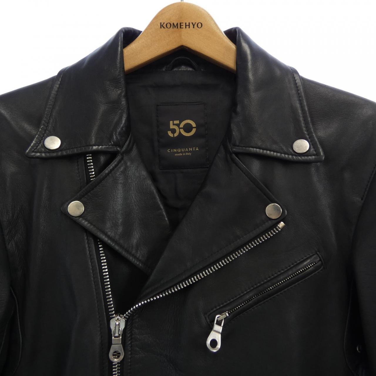 チンクアンタ Cinquanta レザーライダースジャケット