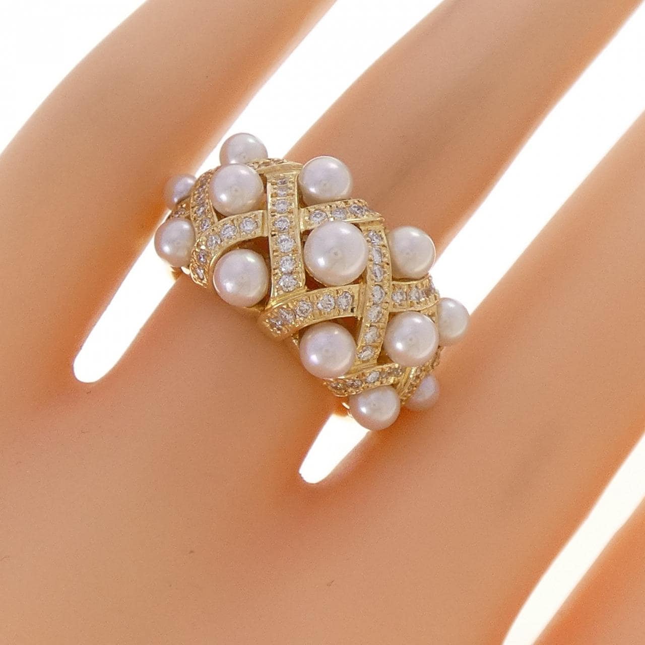 K18YG アコヤパール リング