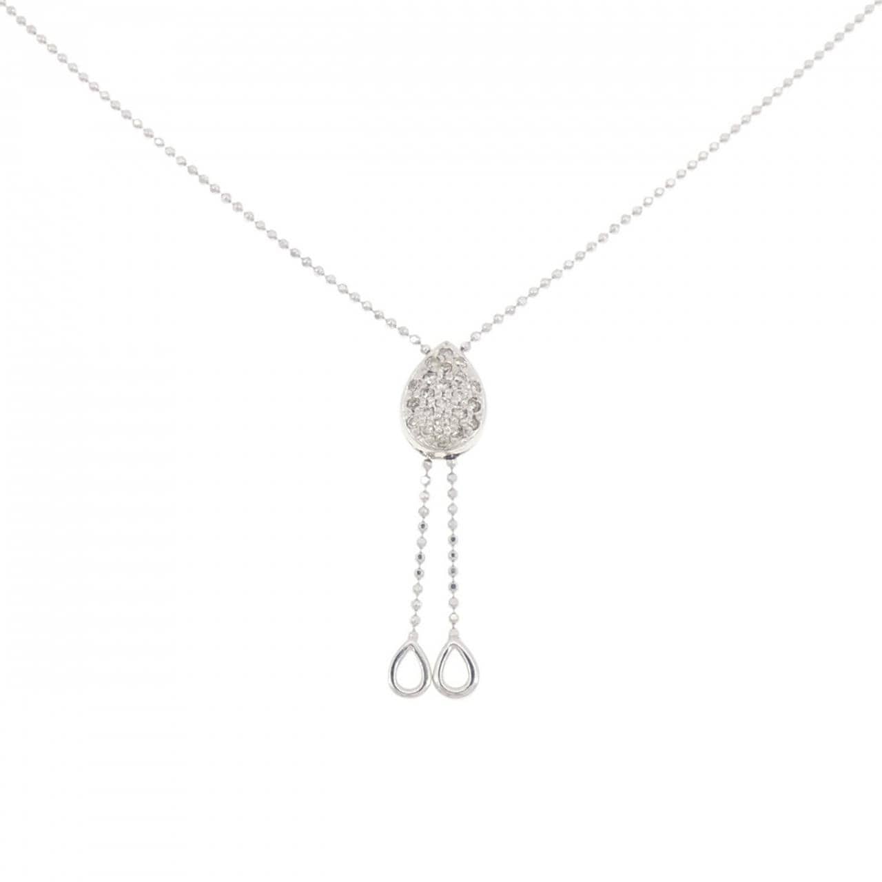 K18WG ダイヤモンド ネックレス 0.20CT